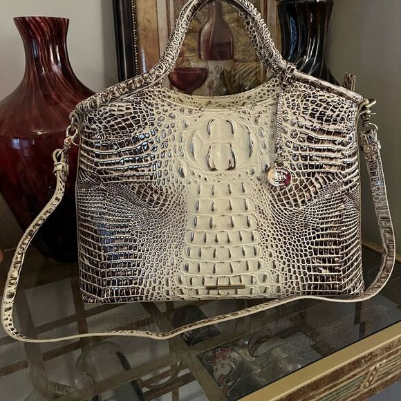 Elegant Crocodile-Embossed Handbag_ Brahmin - Picture 5 of 5